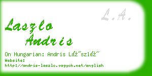 laszlo andris business card